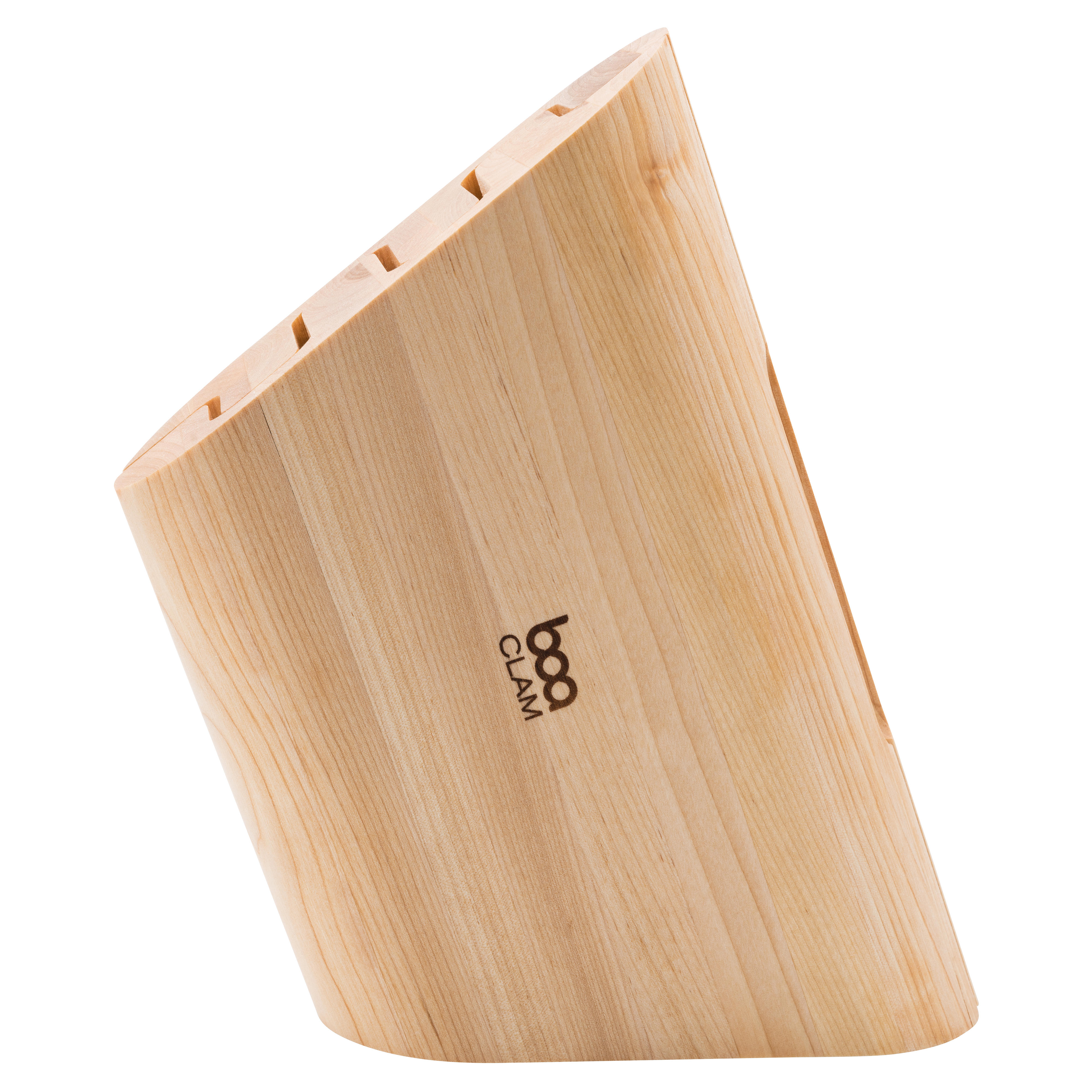 »Curve Clam« Knife Block, Maple
