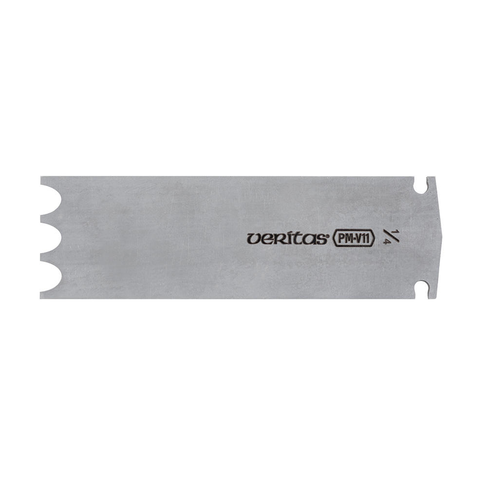 Fer pour reliefs à trois dents pour rabot combiné Veritas®, ¼ pouce, PM-V11