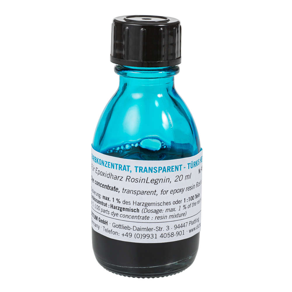 Colorante conc. per resina epossidica RosinLegnin®, trasparente, turchese chiaro