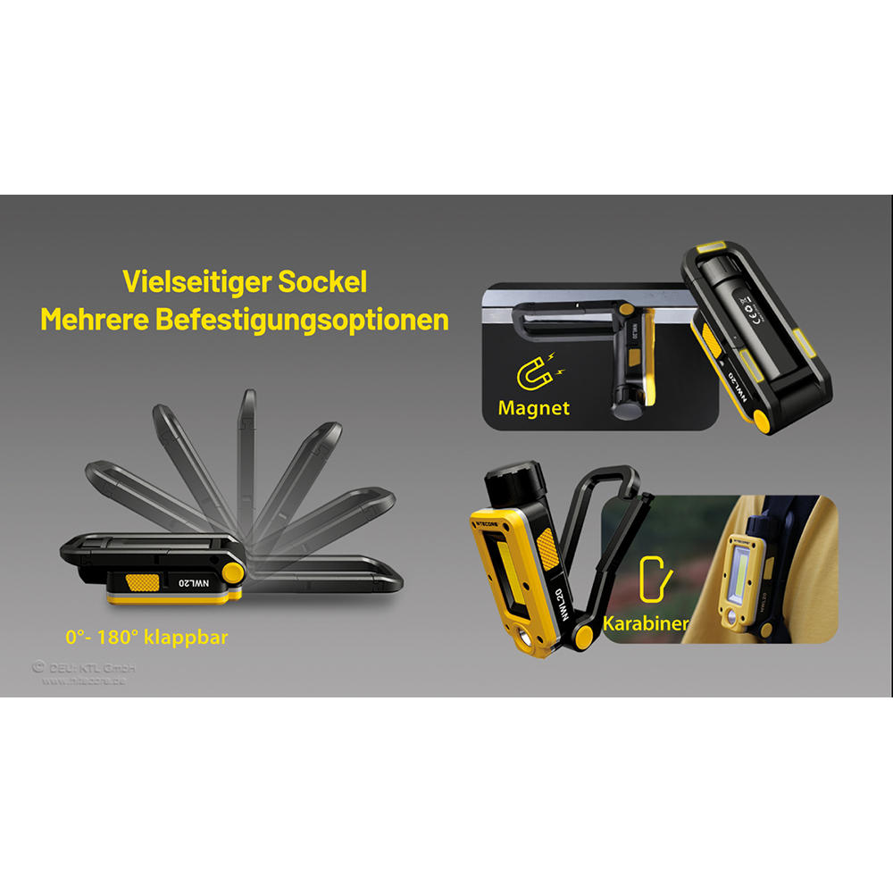 Lampe de travail Nitecore® NWL20, 600 lm