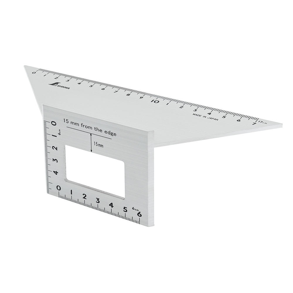 Squadra obliqua 3-D Shinwa®, doppia squadra a 45°