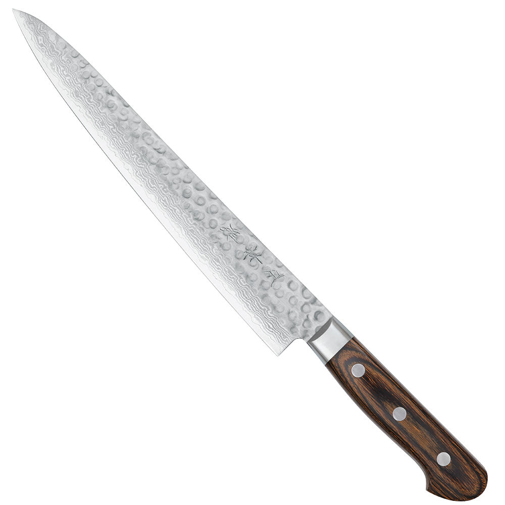 Sakai Hocho, manico marrone, Sujihiki (coltello da carne e da pesce)