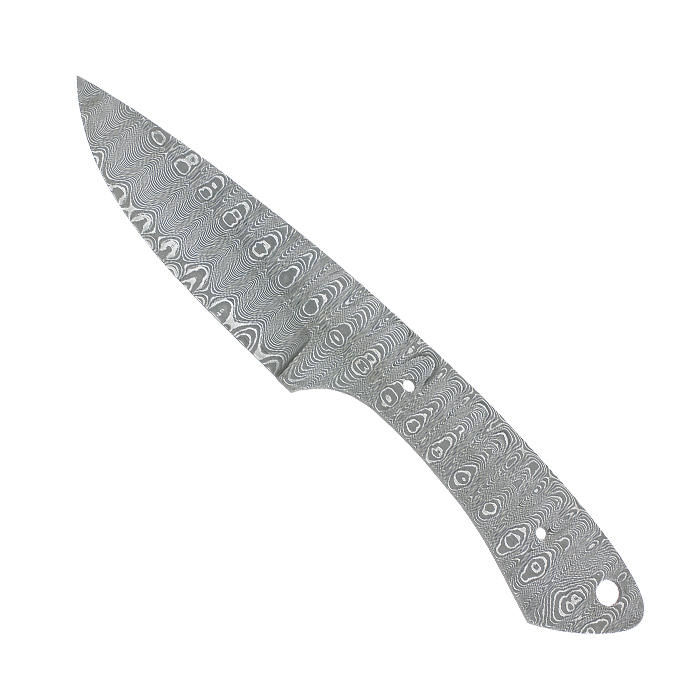 Flachangel-Klinge Aus Leiterdamast 80mm - Perfekt Für Messermacher Und Hobby-Schmiede