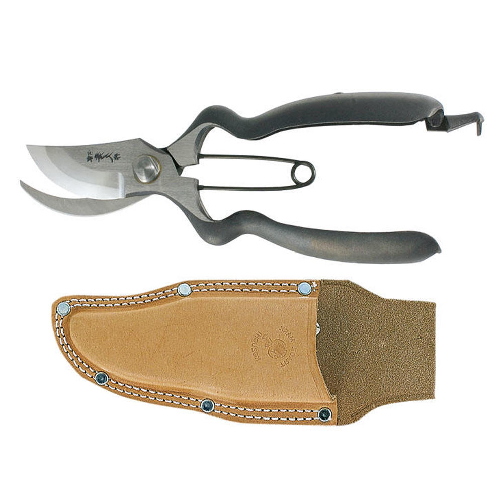 Cesoia per rami ergonomica con custodia in pelle