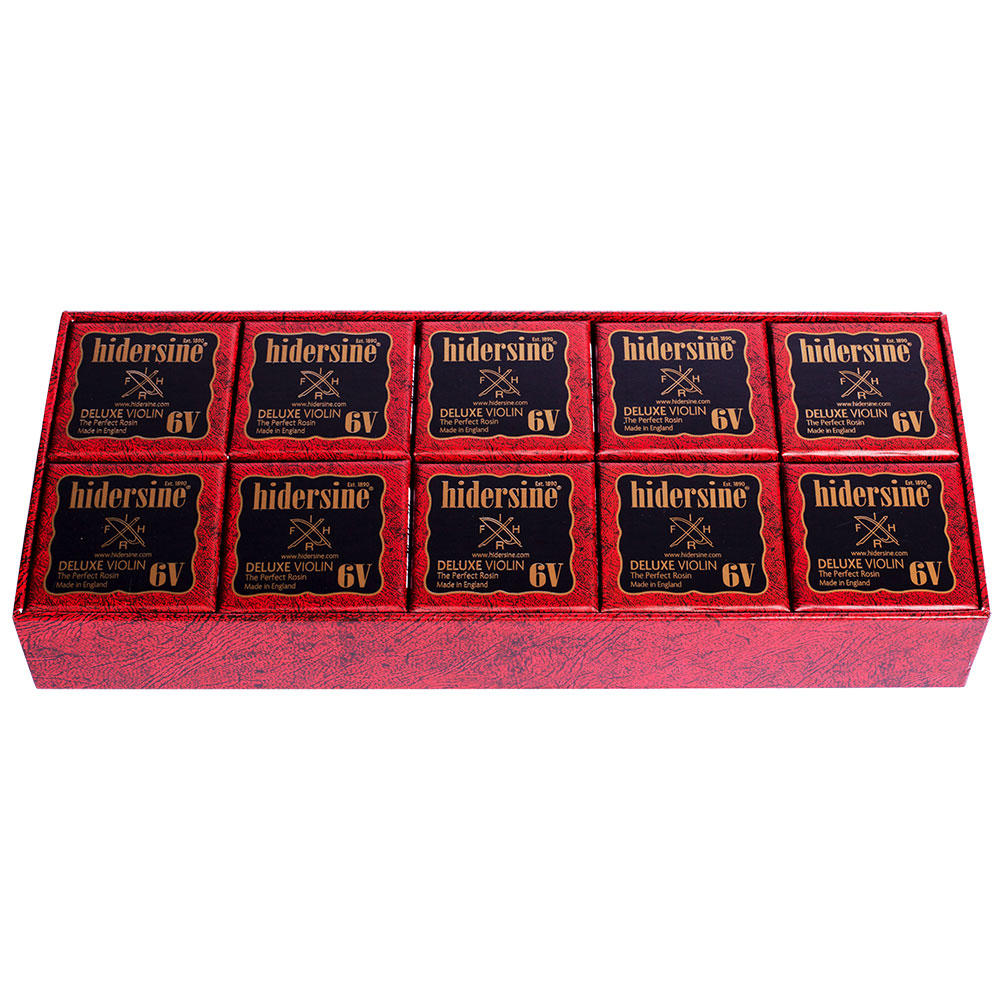 Hidersine® Deluxe Rosin 6V, Violin, Viola, 10 pieces