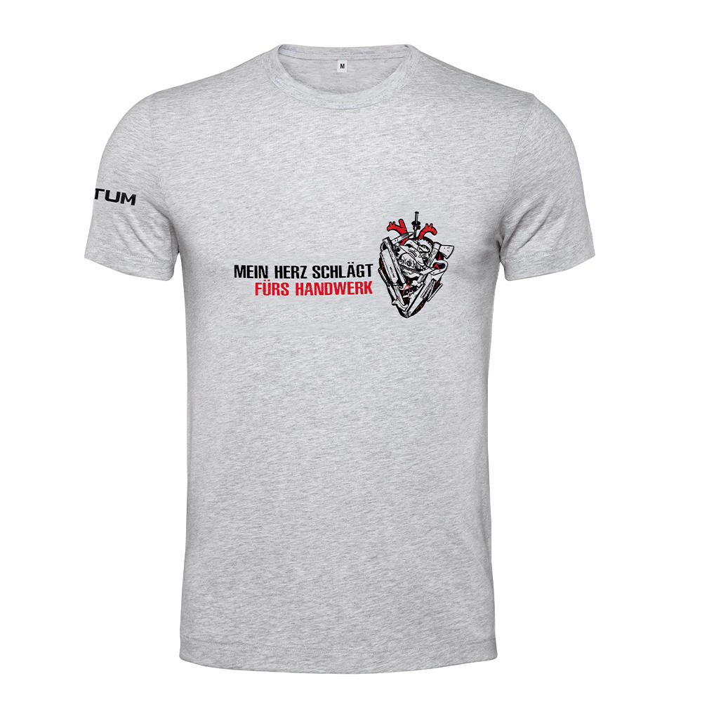 DICTUM® T-Shirt »Herz«, grau meliert, XXL