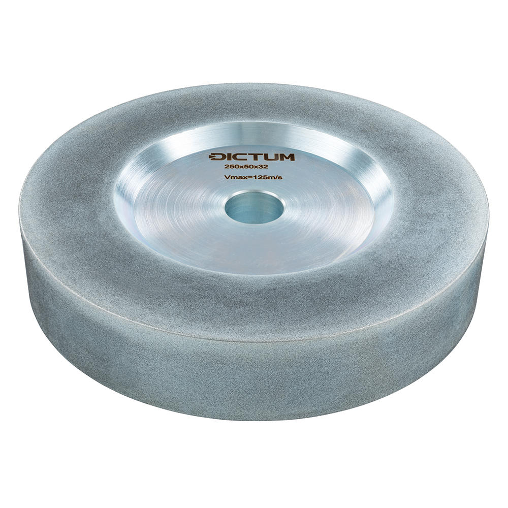 DICTUM® CBN-Schleifscheibe Black Crystal, Ø 250 mm, seitliche Beschichtung, B46 