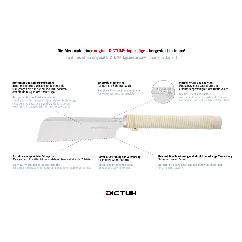 DICTUM® Dozuki Universal® Extra-Fine X 240, Wave Grip