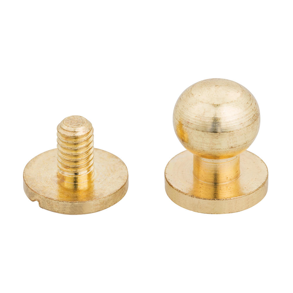 Ivan® Beiltaschenknopf, Kopfschraubniete 7 mm, Messing