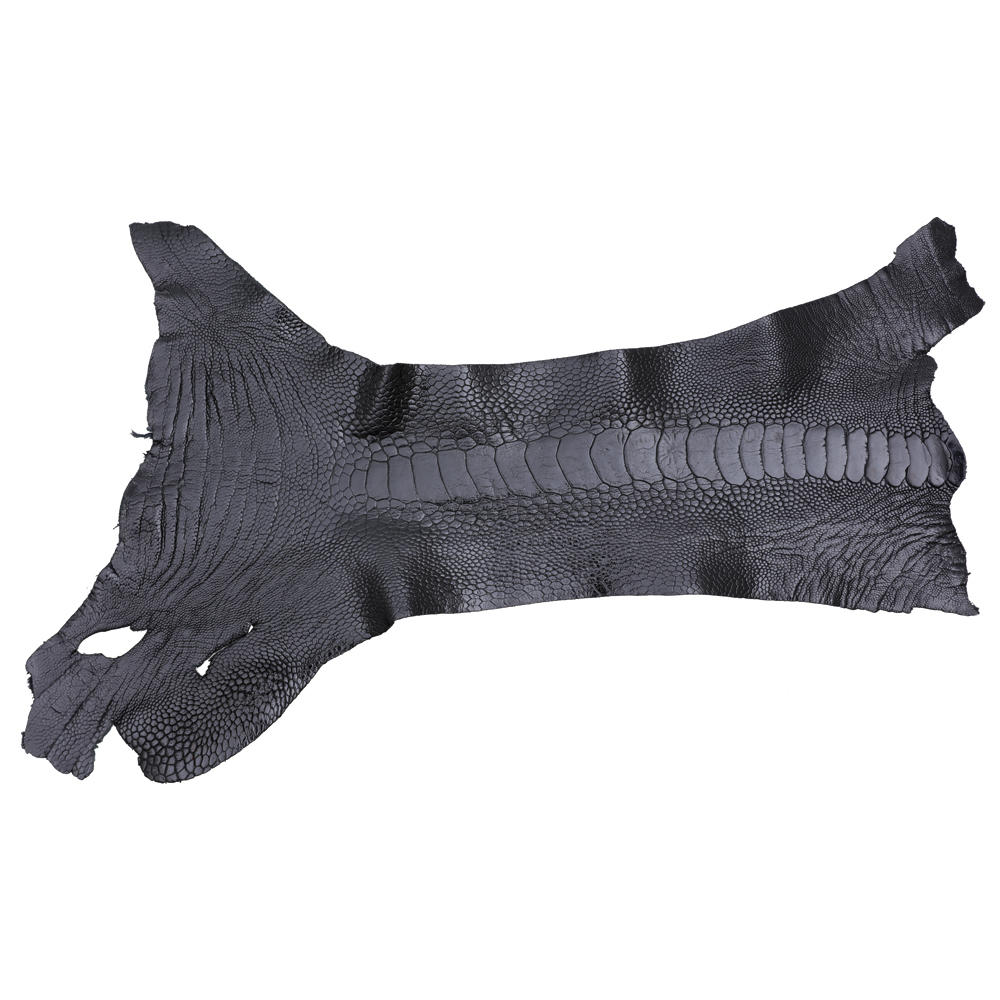 Ostrich Leg Leather, Black
