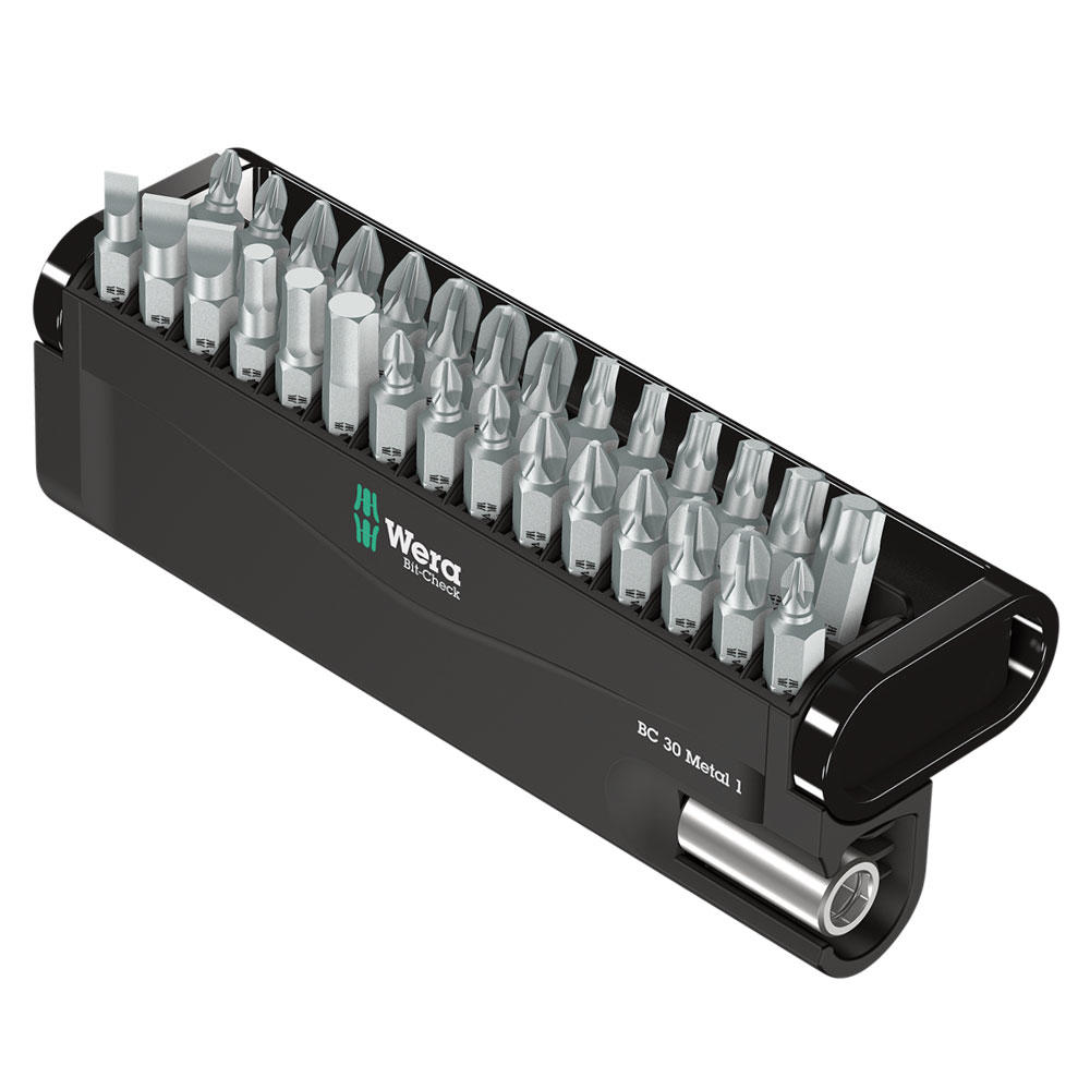 Set inserti standard Wera® con supporto Bit-Check, 30 pezzi