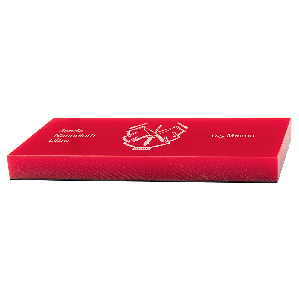 Blocco per lucidatura in acrilico Jende Nanocloth, 0,5 micron, rosso