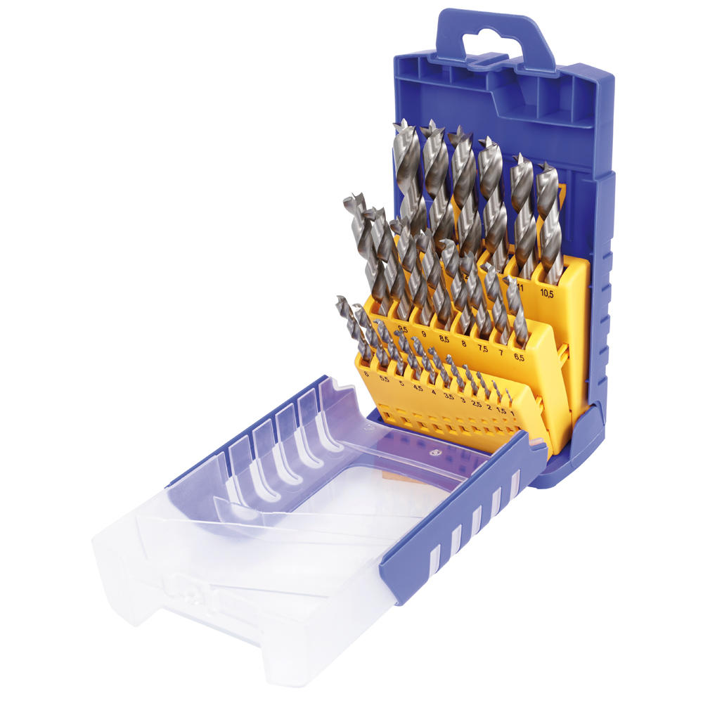 Jeu de forets à bois hélicoïdaux Eco Fisch®, 25 pièces