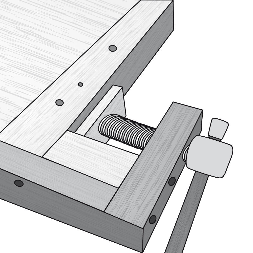 Lake Erie Toolworks Wood Shoulder Vice Bankzange, Standard