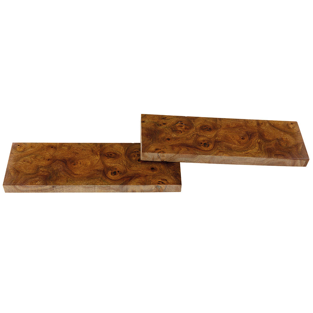 Olmo venato, stabilizzato, impugnature di coltelli, 140 x 43 x 10 mm
