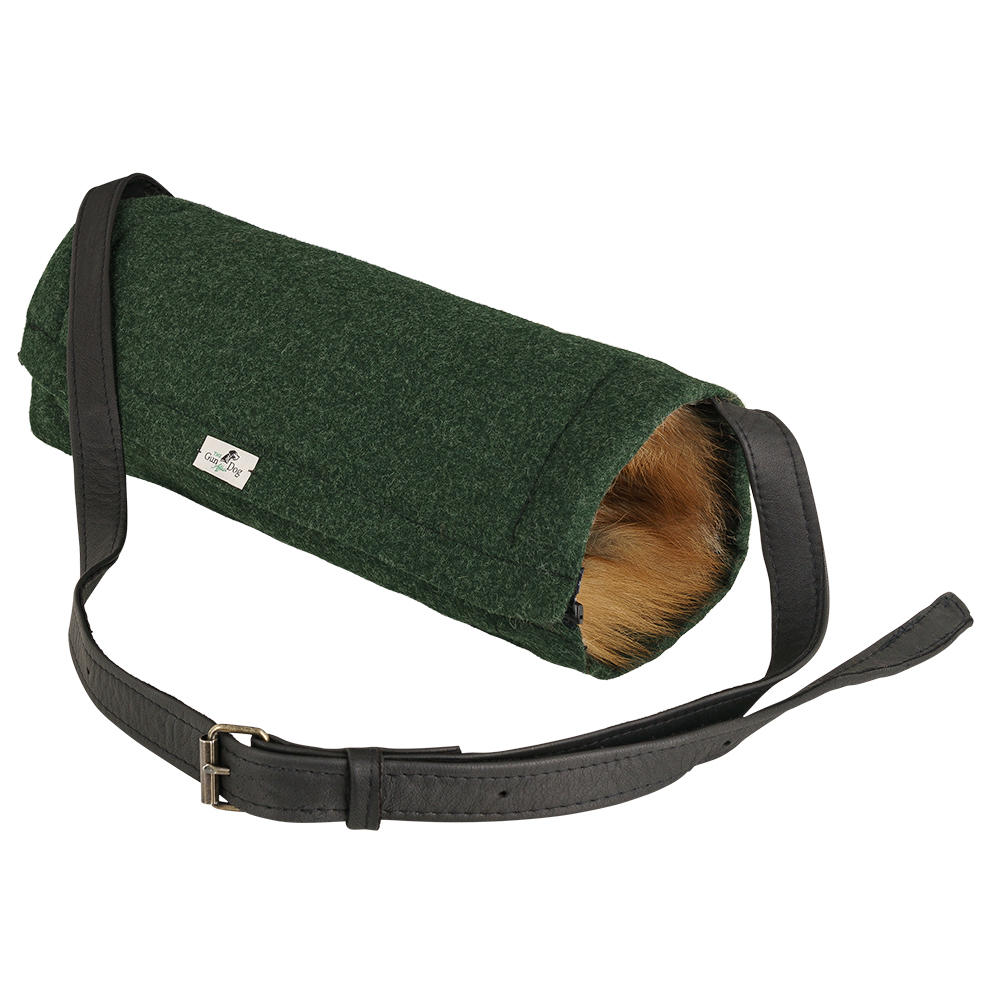 Loden Muff with Red Fox Fur