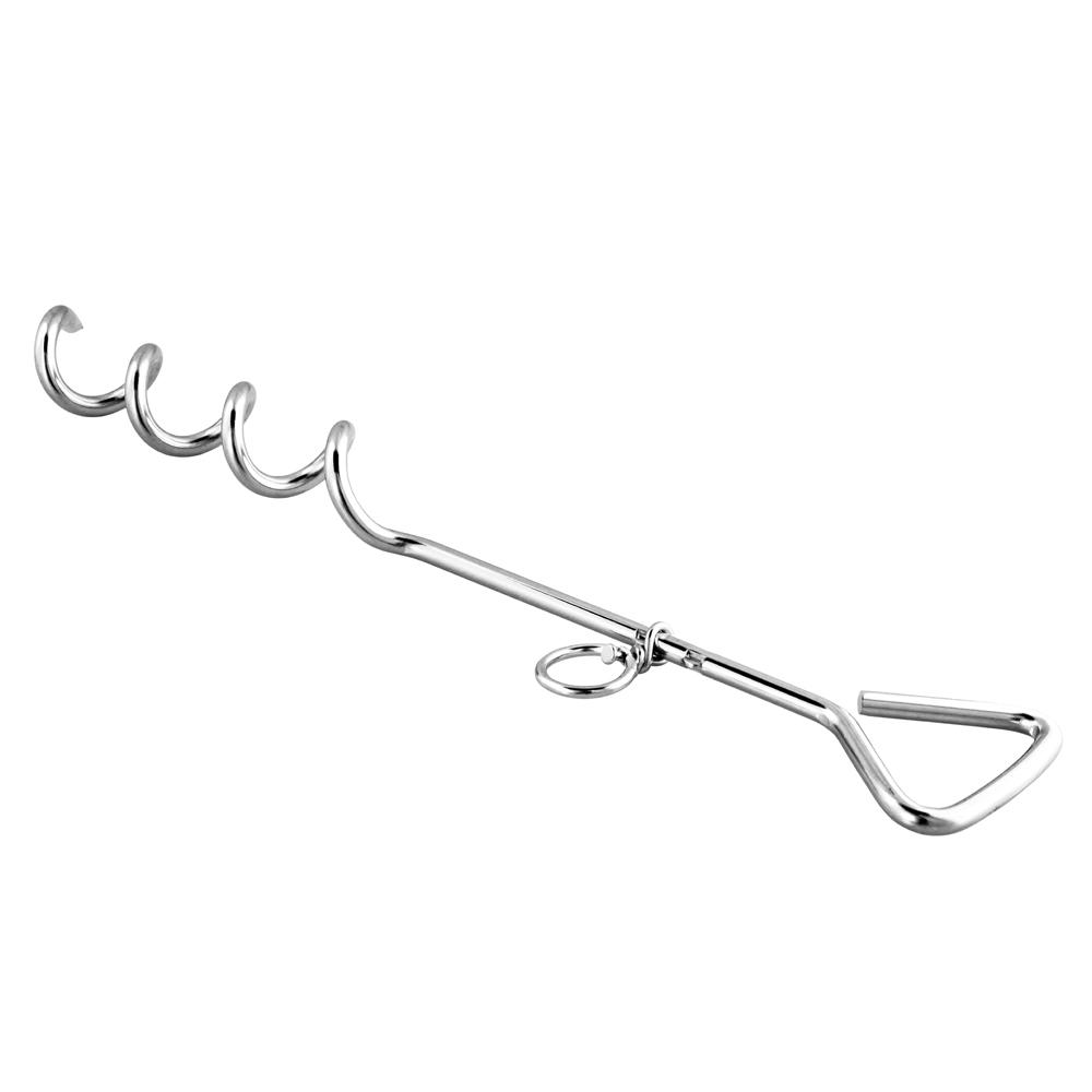 Spiral Stake, Chrome-plated Steel