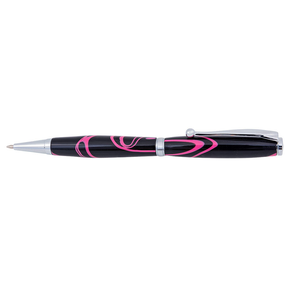 Acryl Pen Blank, schwarz/pink
