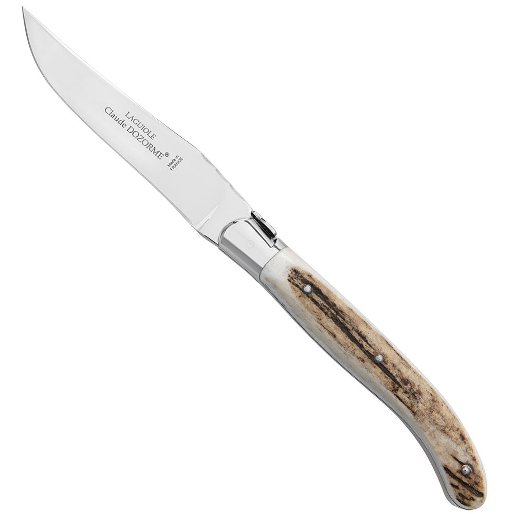 Coltelli da bistecca e da tavola Laguiole, corno di cervo, set, 4 pezzi