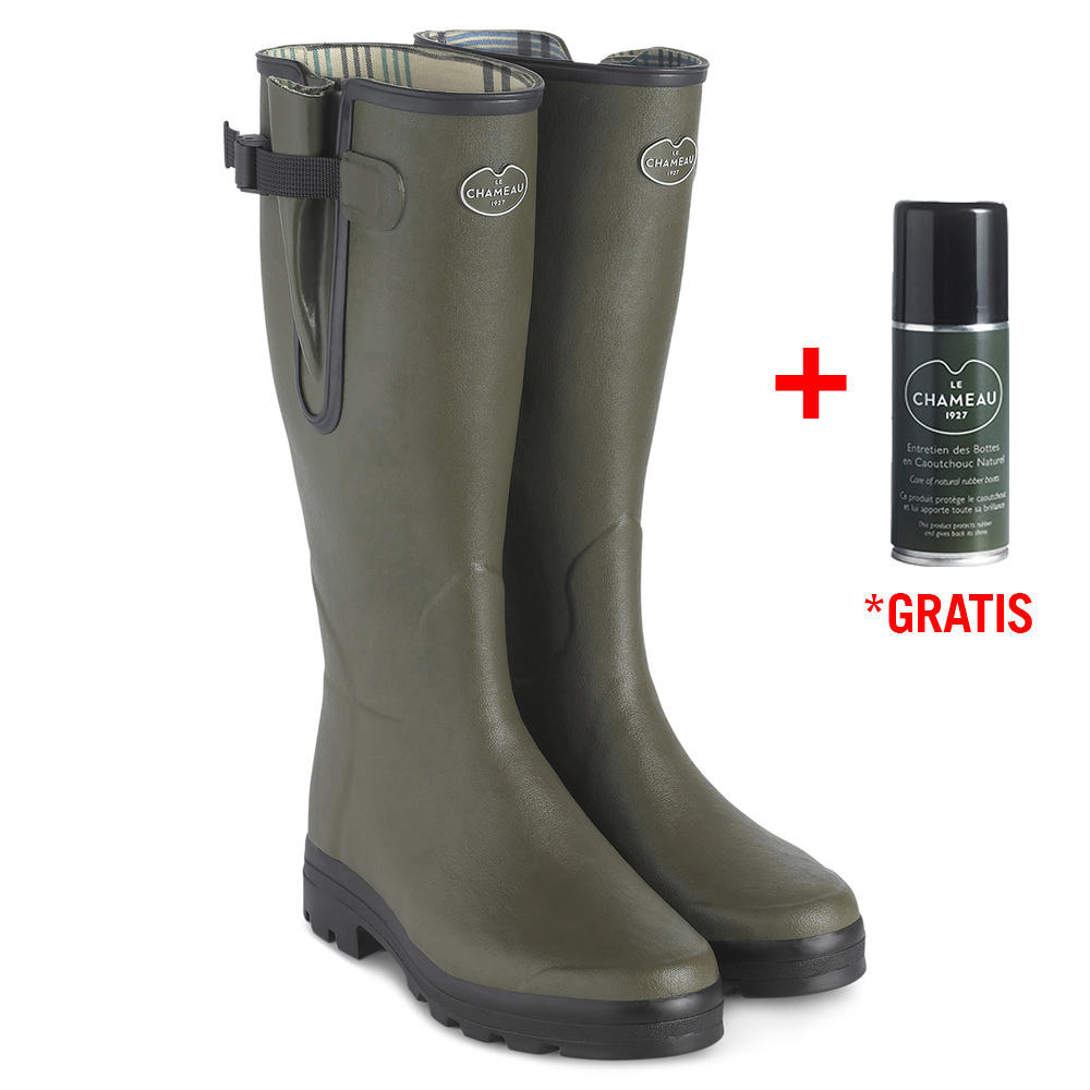 Le Chameau »Vierzon« Men's Rubber Boots, Jersey Lining vert