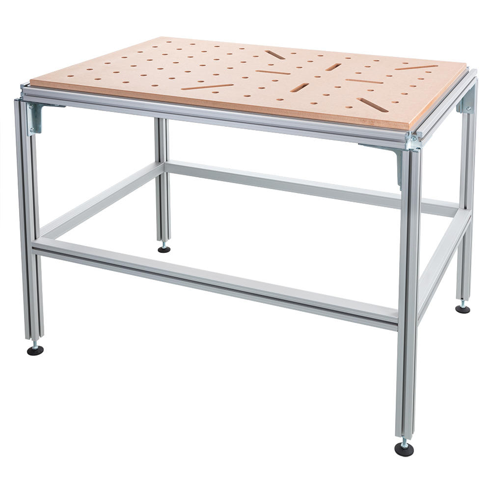 Tavolo multifunzione DICTUM® PRO, schema di foratura X61, MDF marrone