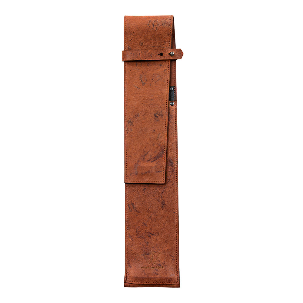 Messertasche, Pferdeleder mit Kevlarschutz, cognac, Größe 3