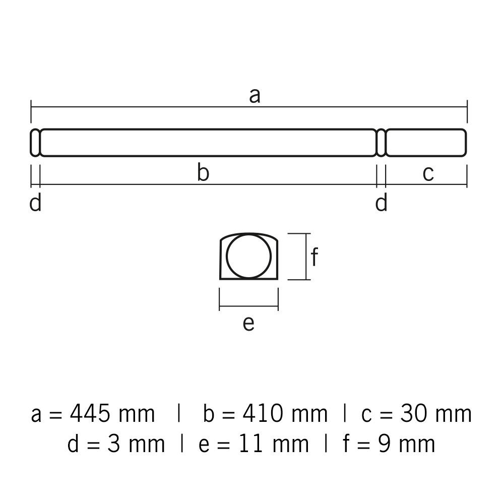 Truss rod Martin® Style, a singolo effetto, 445 mm