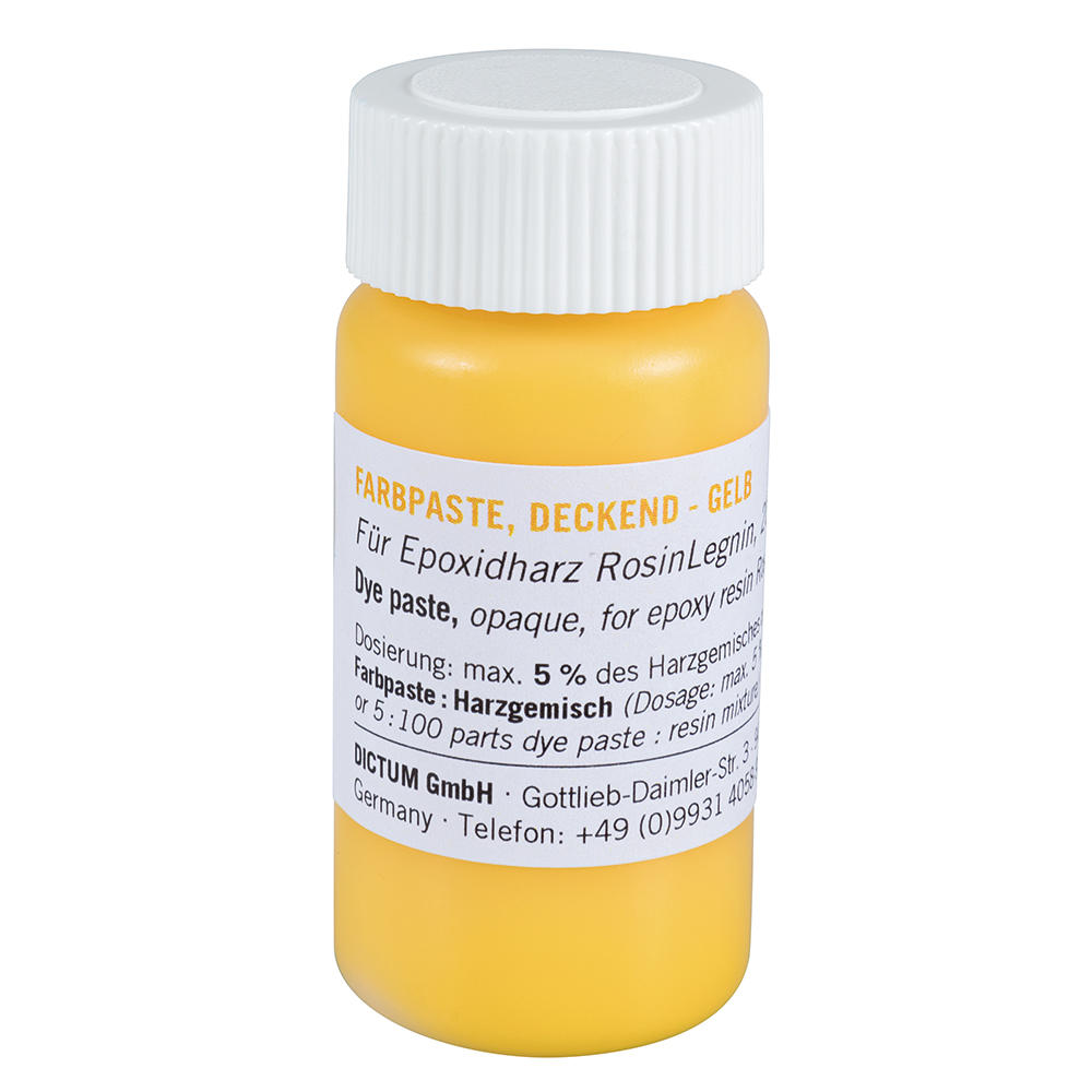 RosinLegnin® Farbpaste für Epoxidharz, deckend, gelb