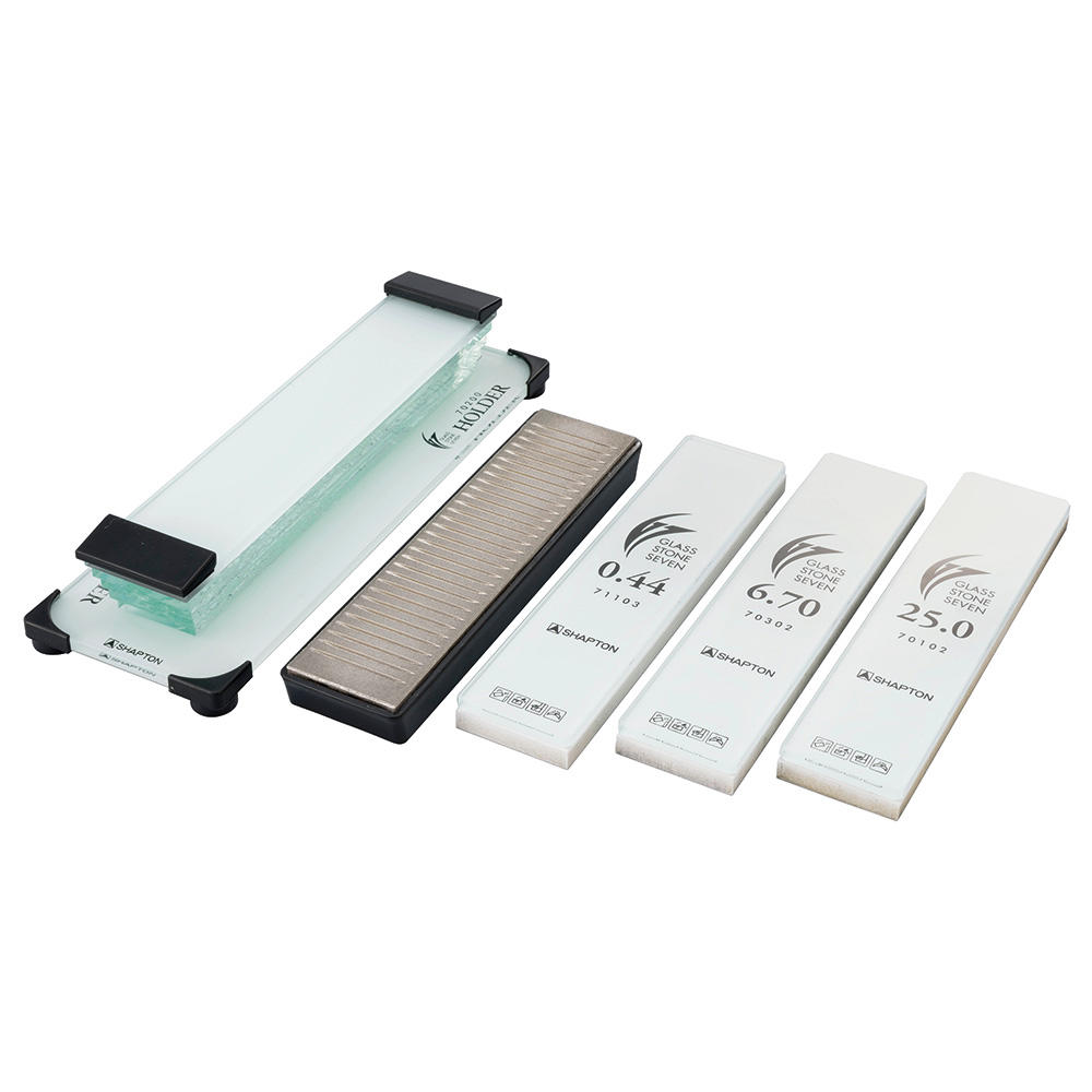 Shapton® Glass Stone »Seven« HR, Set (25 Microns, 6.7 Microns, 0.44 Micron)
