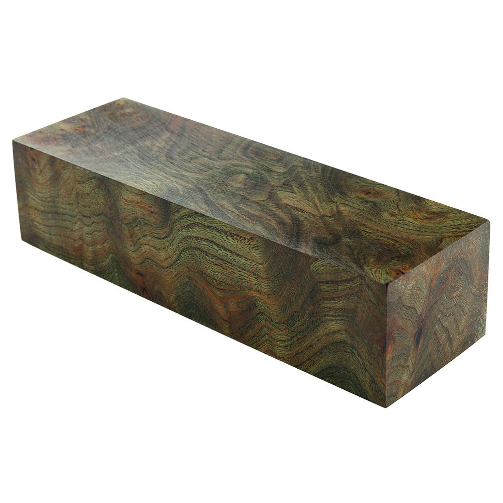 Elm Burl, Green, Stabilised, Block, 140 x 43 x 33 mm
