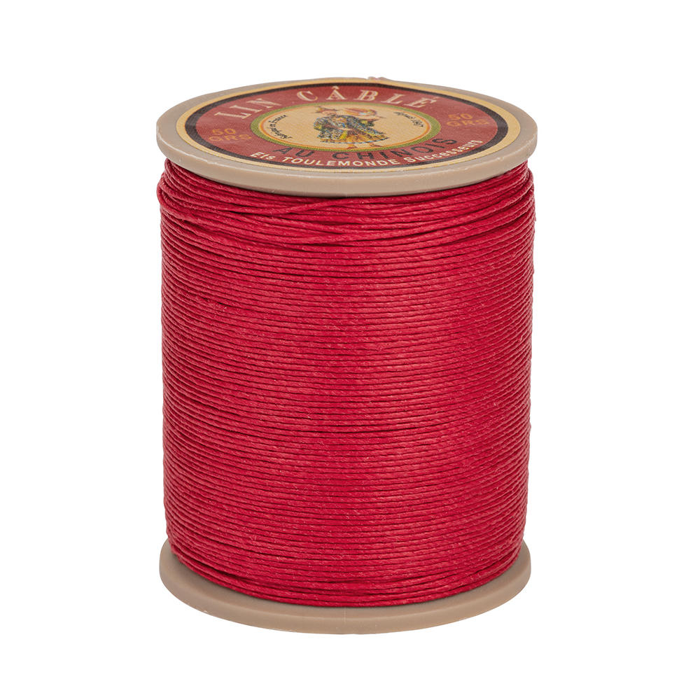 »Fil au Chinois« Waxed Linen Thread, Red, 133 m