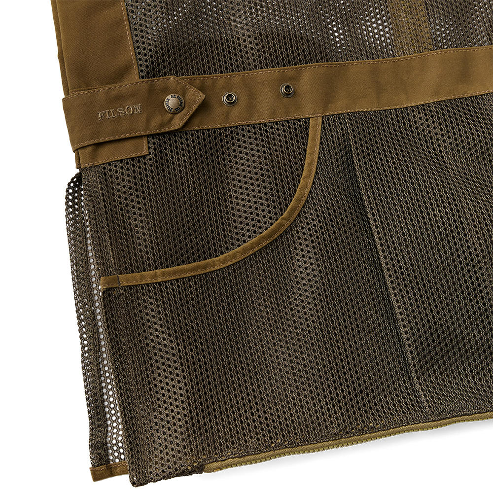 Filson Light Shooting Vest, dark tan