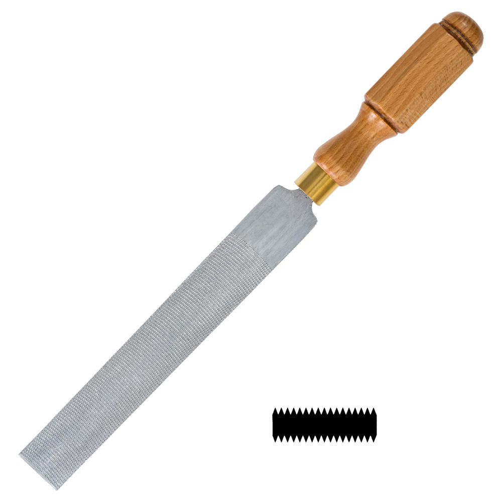 Hattori® Flat Rasp, Extra Wide, Beech Handle