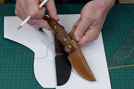 Ébauches En Cuir Pour Manche De Couteau - Naturel, Pleine Soie - Neuf