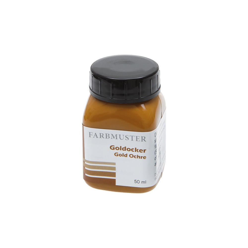 Colour Sample for Linseed Oil Paints, Gold Ochre