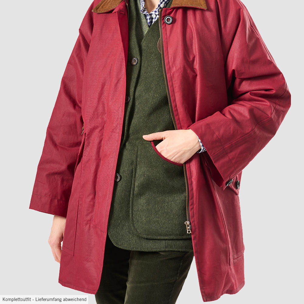 Damen Wachsjacke, rot
