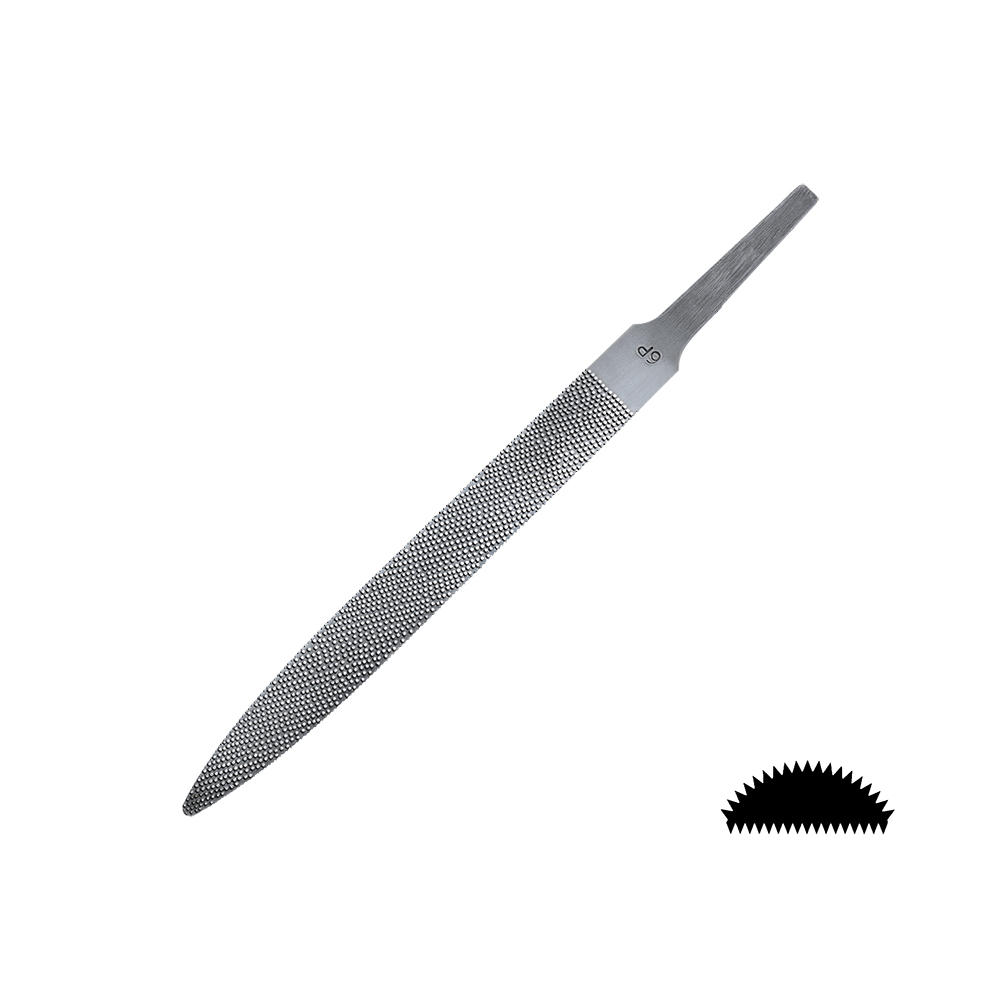 Râpe de précision DICTUM® » Flat Cut «, demi-ronde, piqué 6, long. piqué 150 mm