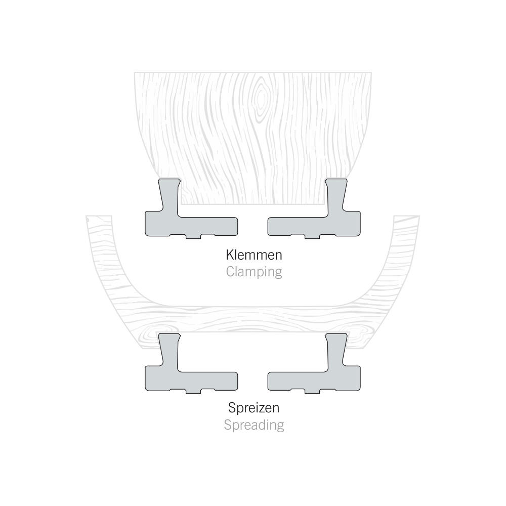 DICTUM® Schwalbenschwanzbacken, Ø 70 mm