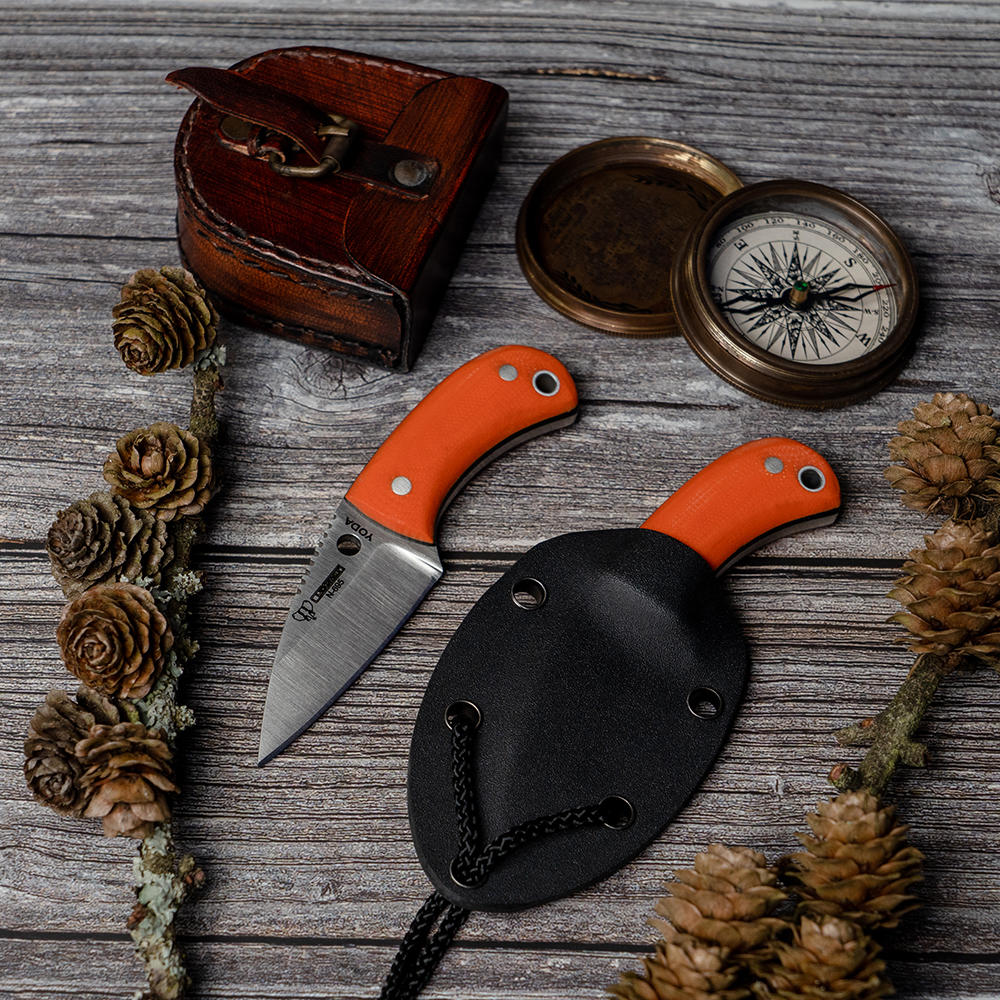 Cudeman »Yoda« Neck Knife, G10 orange, Kydexscheide