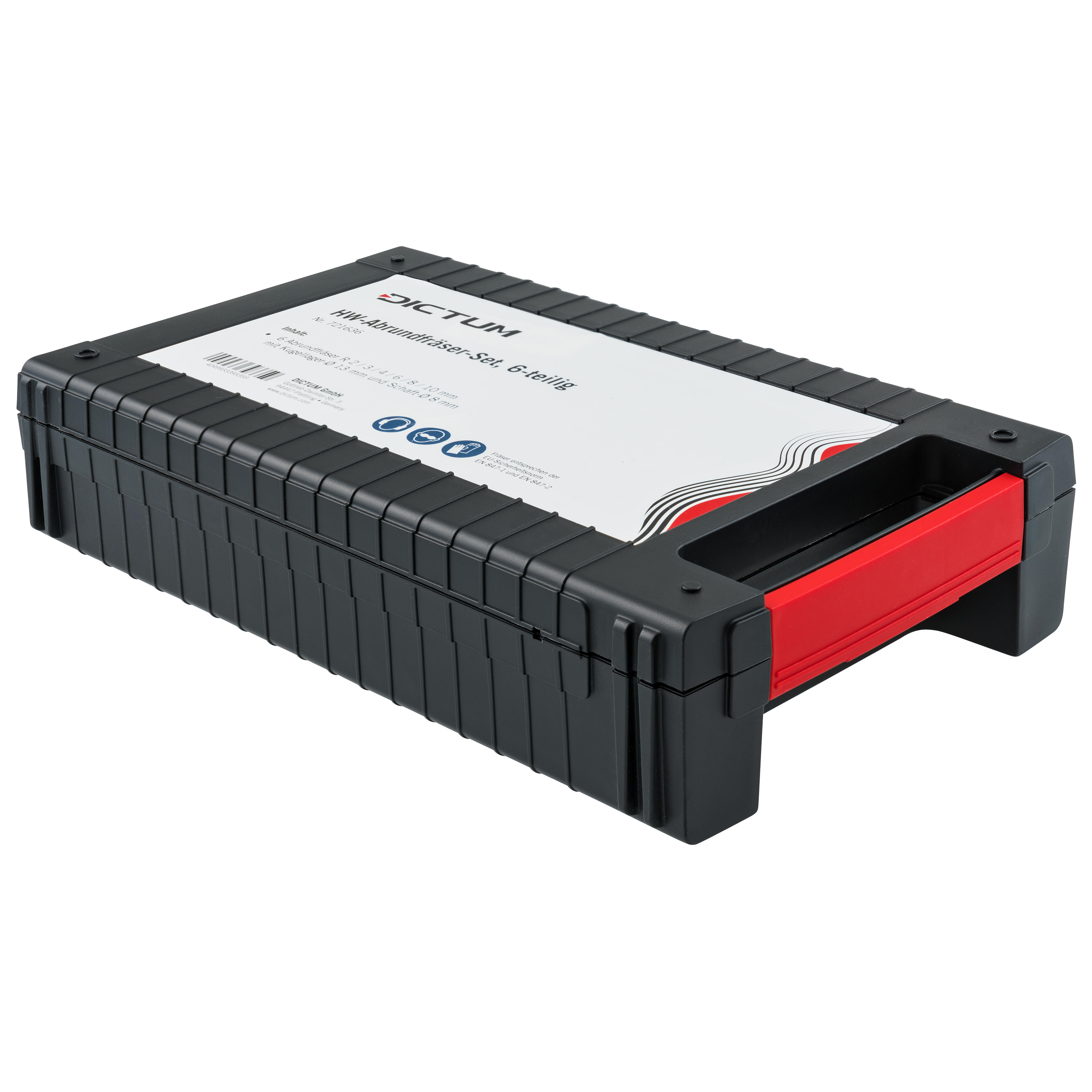DICTUM® HW-Abrundfräser-Set, 6-teilig