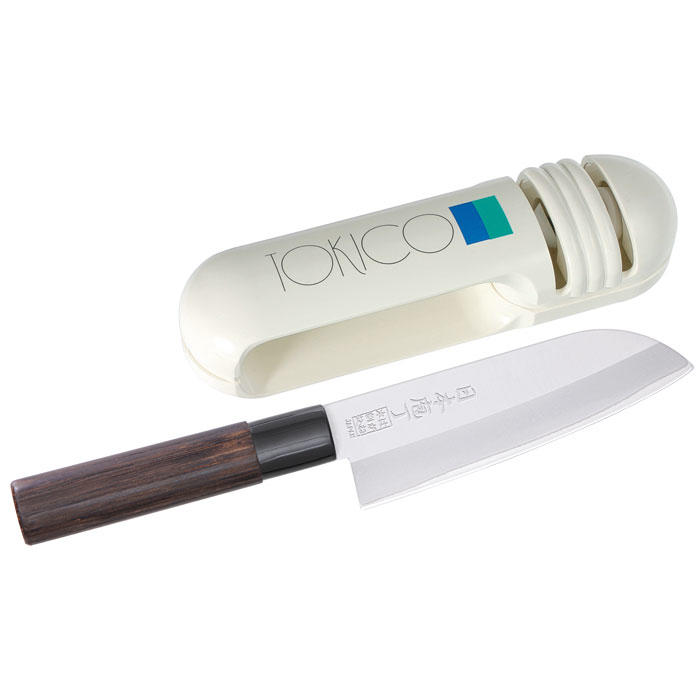 Saku Hocho Santoku con affilatore Tokico®