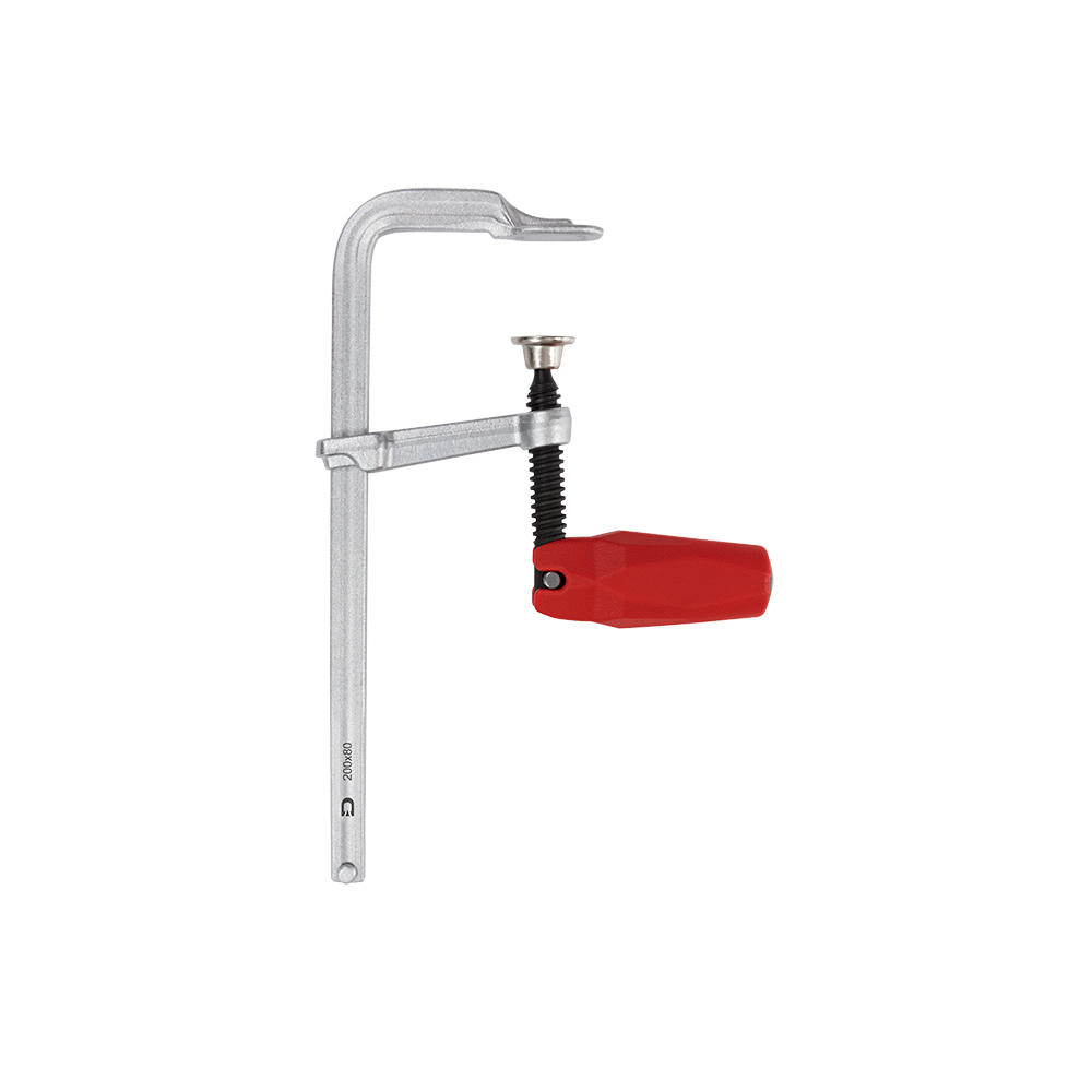 DICTUM® Ganzstahl-Schraubzwinge, Klappgriff, Ausladung 80 mm, Spannweite 200 mm