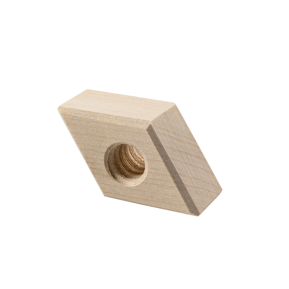 Écrou losange, érable, filetage Ø 12,5 mm