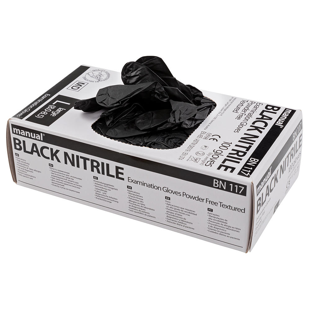 Nitrilhandschuhe schwarz, Größe L