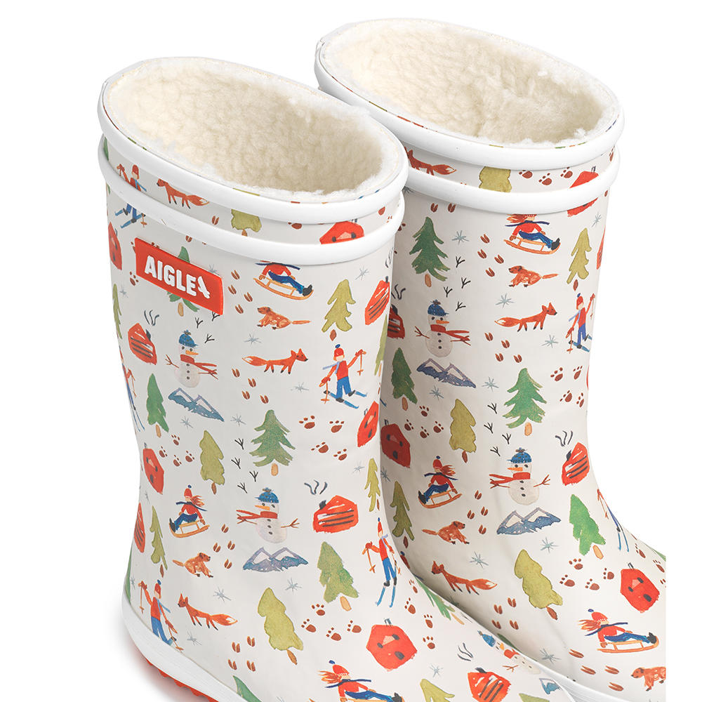 Aigle »Lolly Pop Fur Print« Kids' Rubber Boots, Zermatt Zermatt