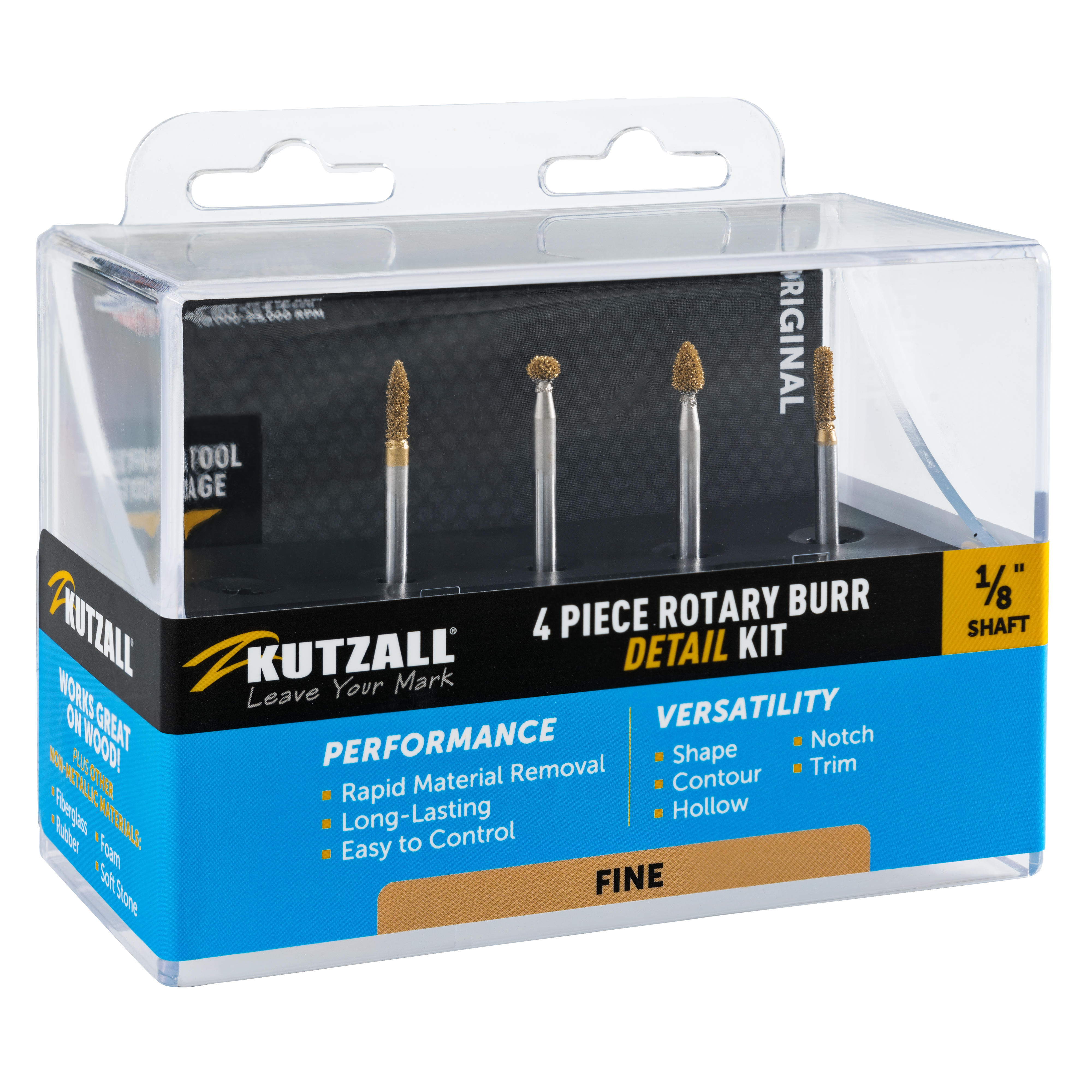 Kutzall® Burr Set, Original, Fine DETAIL, Shaft Diameter 3.2 mm
