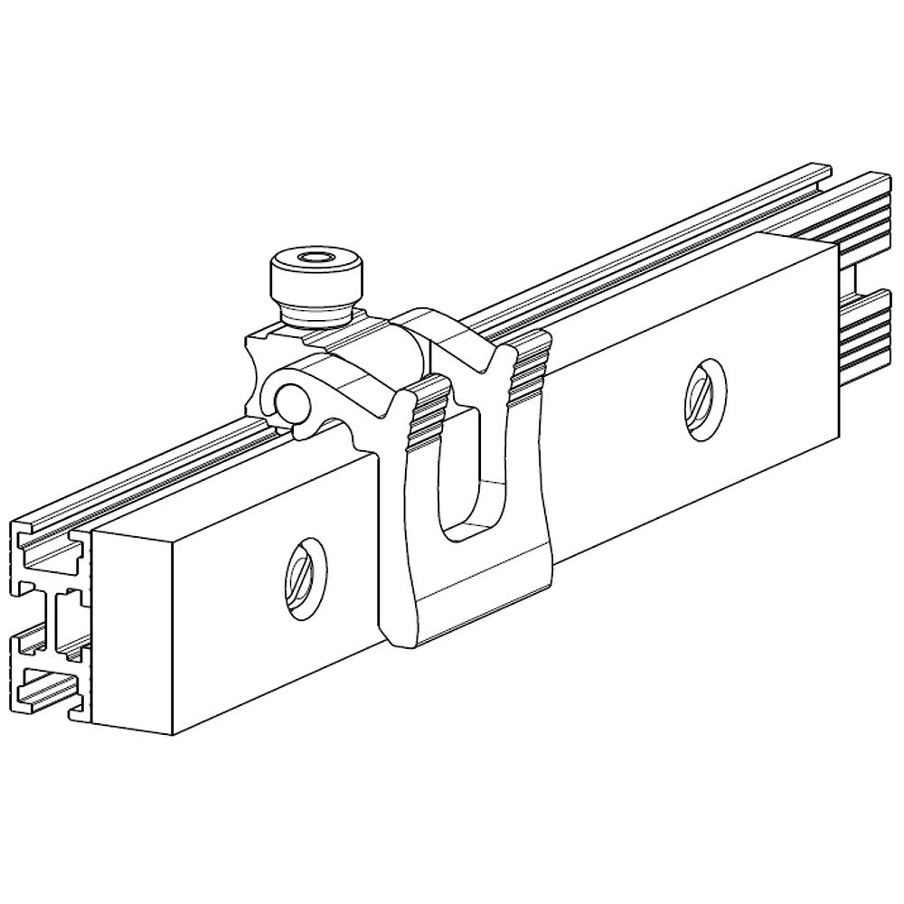 Battuta di riscontro per lunghezza con scanalatura a T Veritas® Flip Stop, 38 mm