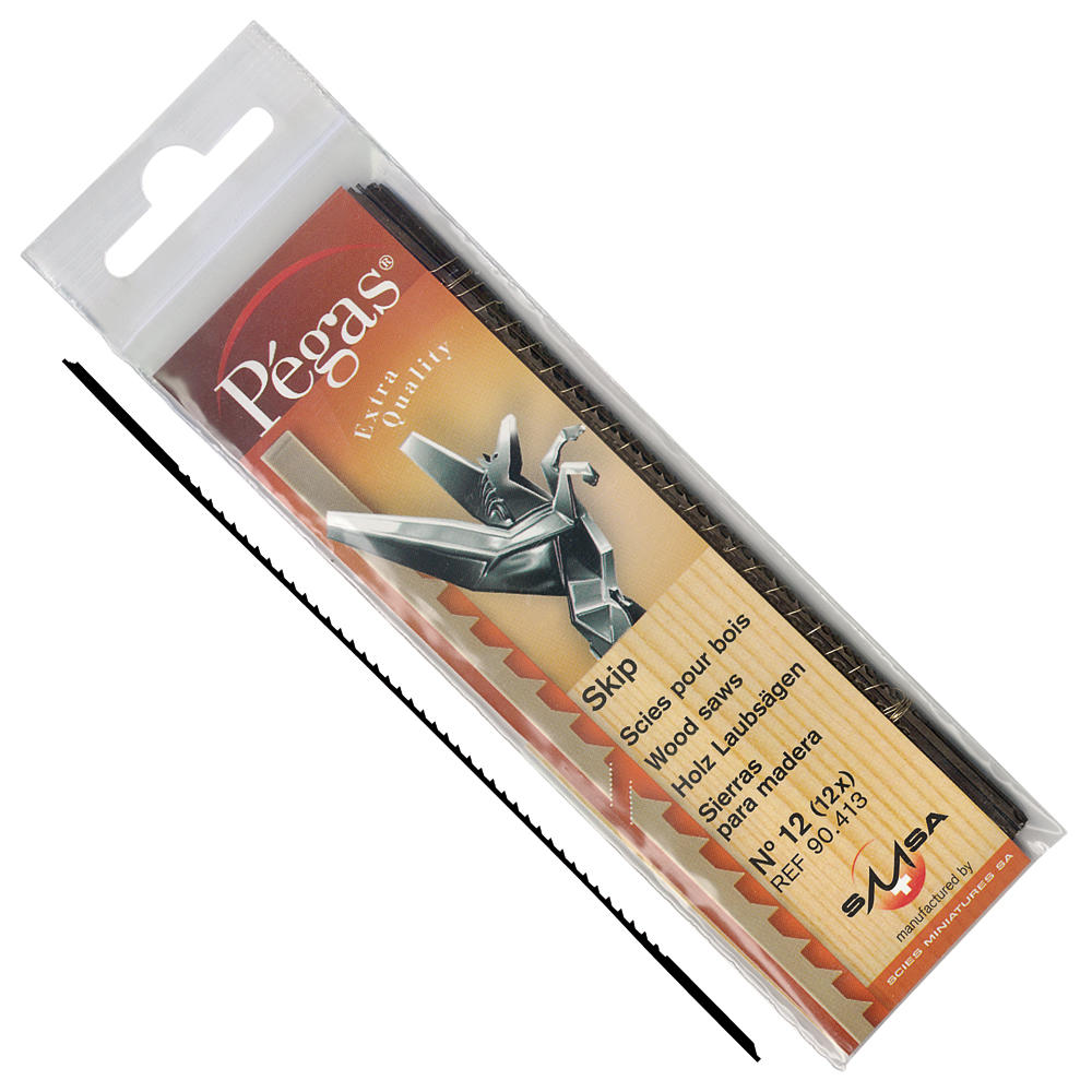 Pégas® Skip Coping Saw Blades, Width 1.55 mm, 12-Piece Set