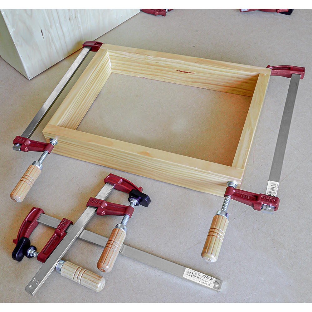 Piher® Schraubzwinge Modell MM, Holzgriff, Ausladung 70 mm, Spannweite 200 mm
