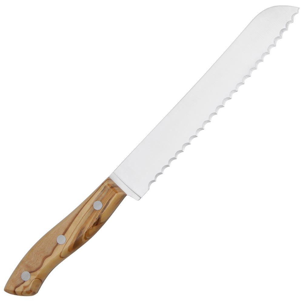 Coltello da pane, legno di ulivo